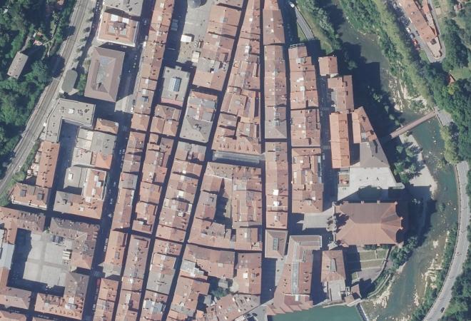 Vista aérea Berdura plaza, Tolosa