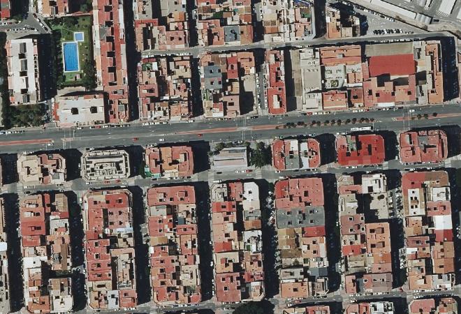 Vista aérea Mercado de Benalúa, Alicante