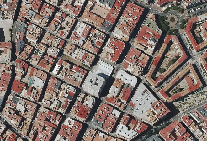 Vista aérea Mercado de Carolinas, Alicante