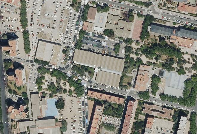 Vista aérea Mercado de Castilla, Valencia
