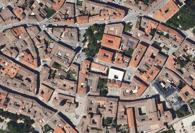 Vista aérea Mercado de Los Huertos, Segovia