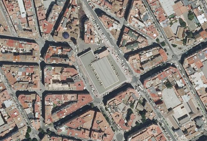 Vista aérea Mercado de Ruzafa, Valencia