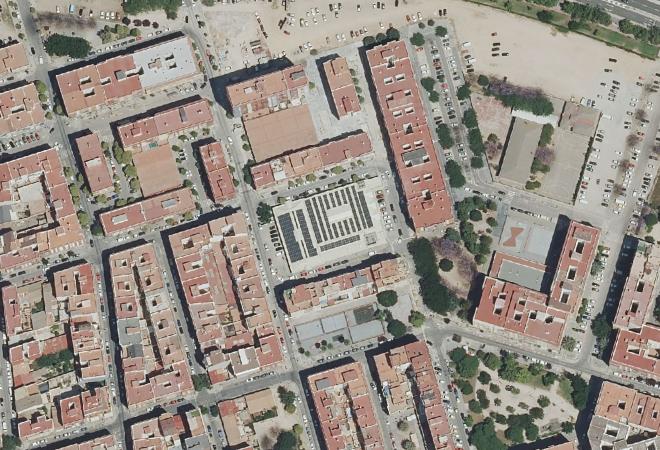 Vista aérea Mercado de Torrefiel, Valencia