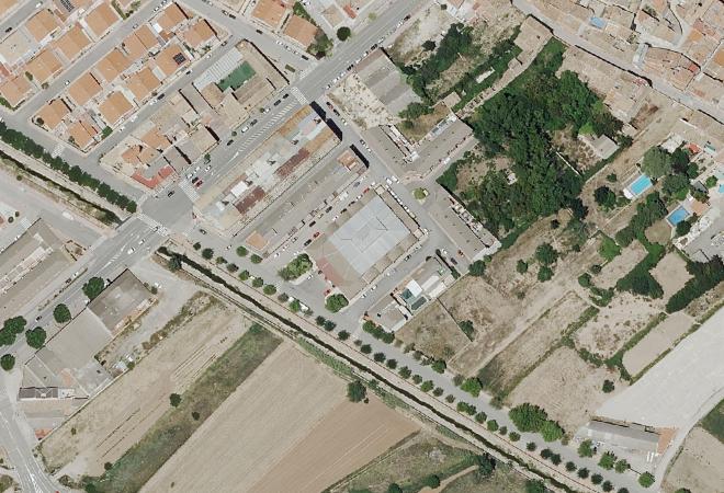 Vista aérea Mercado de Utiel, Utiel