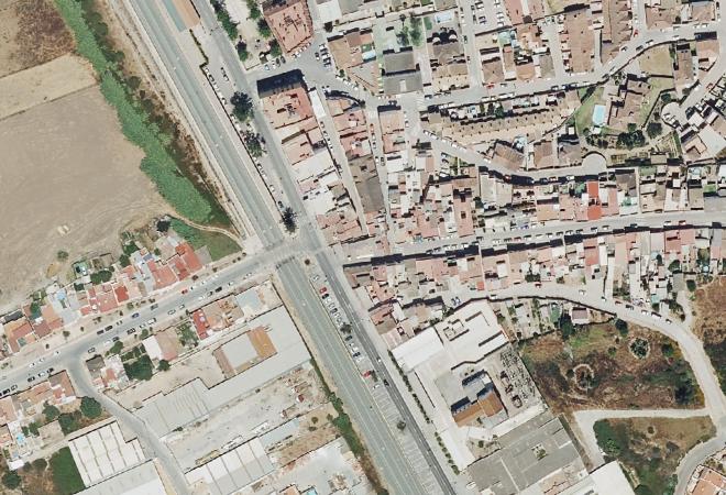 Vista aérea Mercado La Estacion, San Roque