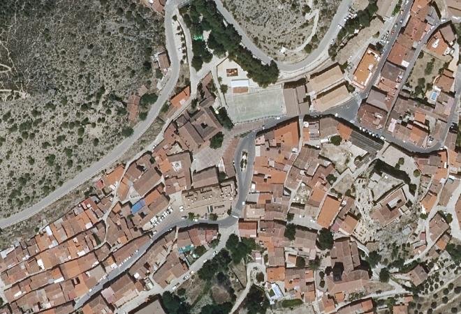 Vista aérea Mercado, Yeste