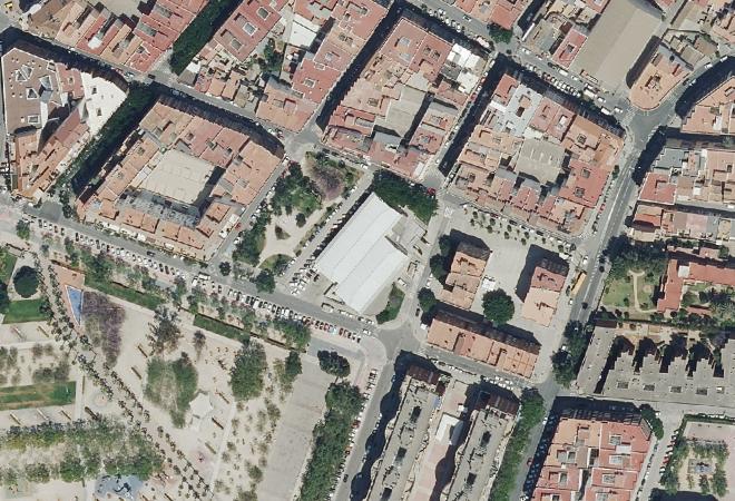 Vista aérea Mercat d'Alaquàs, Alacuás