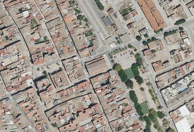 Vista aérea Mercat de Castelló, Villanueva de Castellón