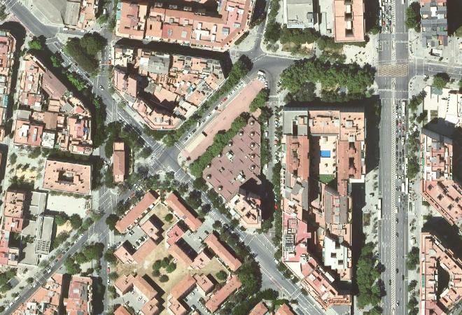 Vista aérea Mercat de Felip II, Barcelona