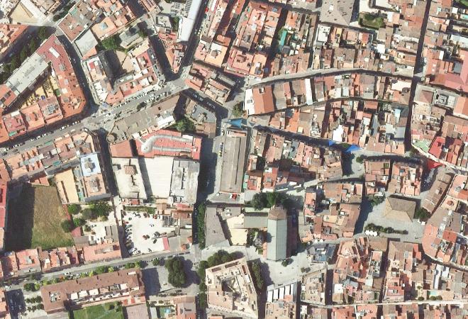 Vista aérea Mercat de Sant Carles, Granollers