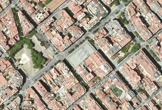 Vista aérea Mercat de Sant Jordi, Sant Boi de Llobregat