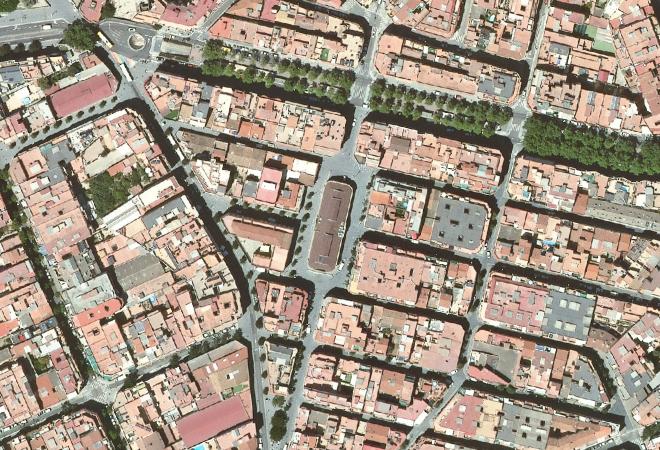 Vista aérea Mercat de Segarra, Santa Coloma de Gramenet