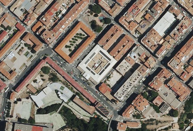Vista aérea Mercat San Roc, Alcoy