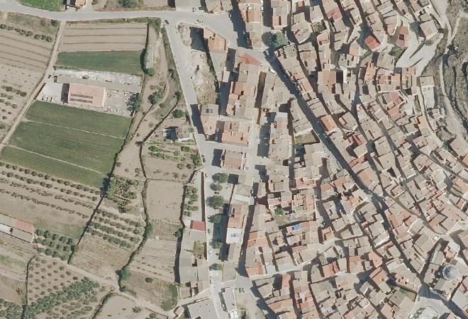 Vista aérea Plaza del Mercado, Tuéjar